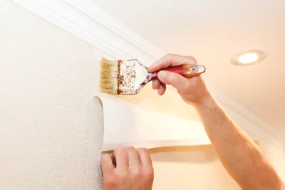 Pose de papier peint à Cheney — revêtements muraux et toiles de verre